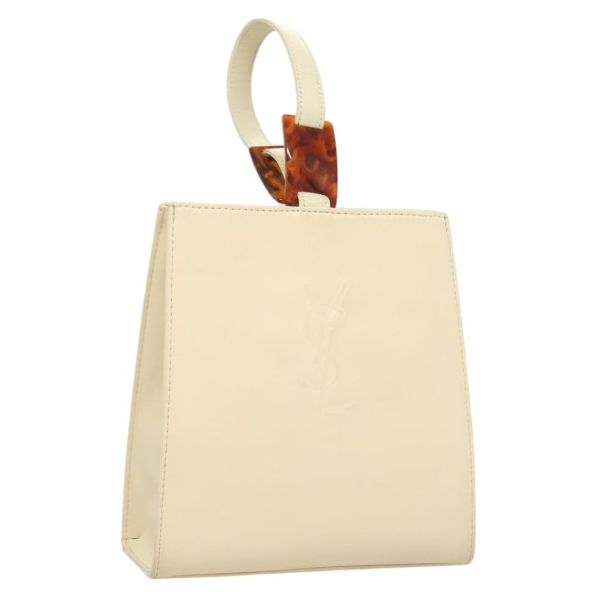 Saint Laurent Vintage Handbag Nylon, BEIGE, NYLON, Handbag