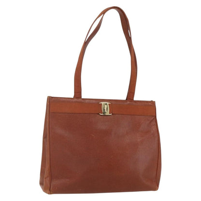 Salvatore Ferragamo Vala tote Leather, BROWN, LEATHER, Tote bag