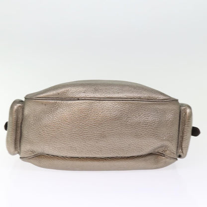 Prada Belted Hobo Vitello Daino, SILVER, LEATHER, Shoulder bag