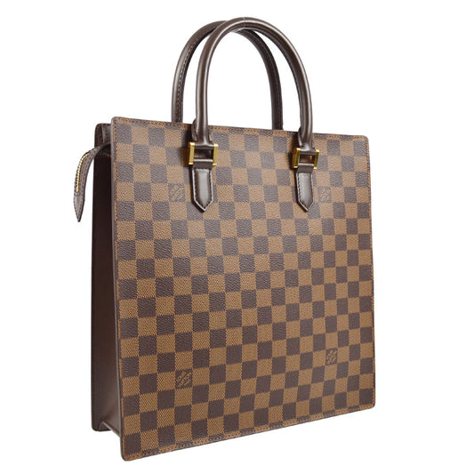 Louis Vuitton Venice Sac Plat Bag Damier, BROWN, CANVAS, Tote bag