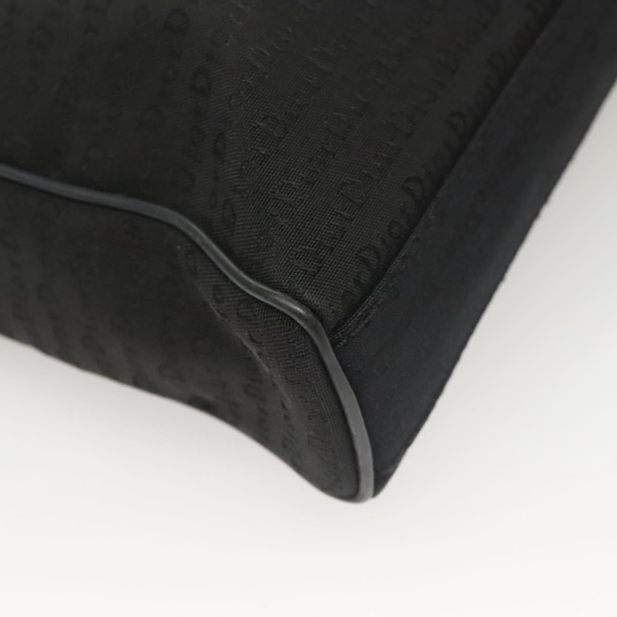 Christian Dior Vintage Zip Shoulder Bag Diorissimo Canvas, BLACK, CANVAS, Shoulder bag