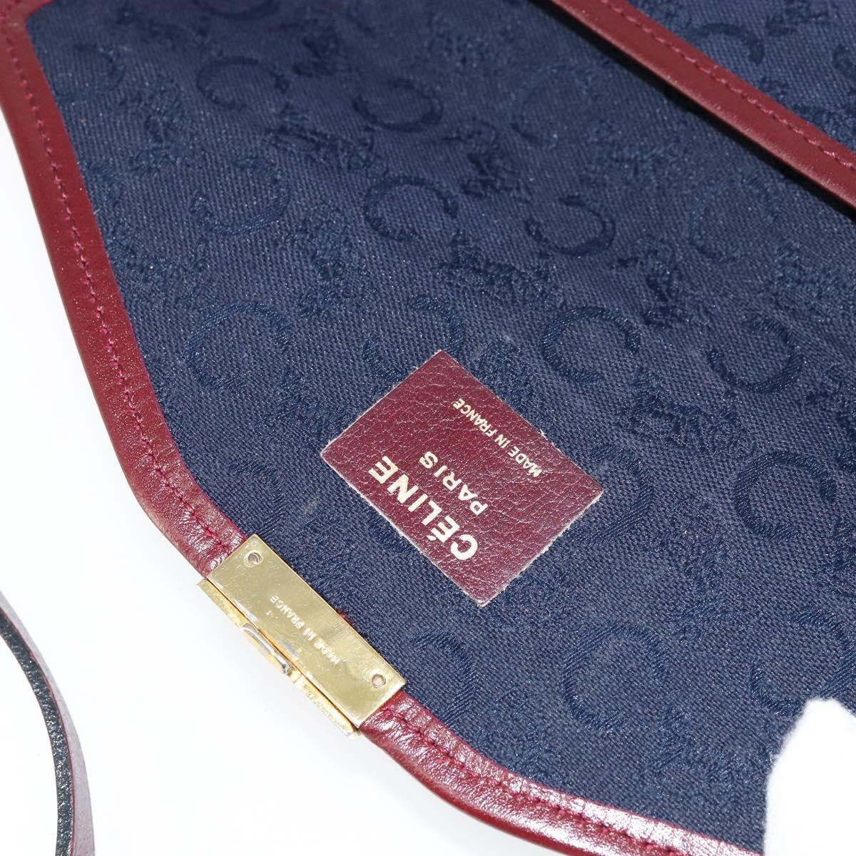 Celine C Macadam Shoulder bag Canvas, NAVY, CANVAS, Shoulder bag