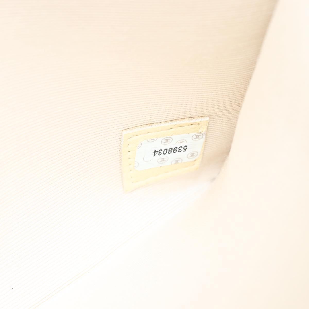 Chanel CC Pochette Quilted Caviar, BEIGE, LEATHER, Clutche & pouche