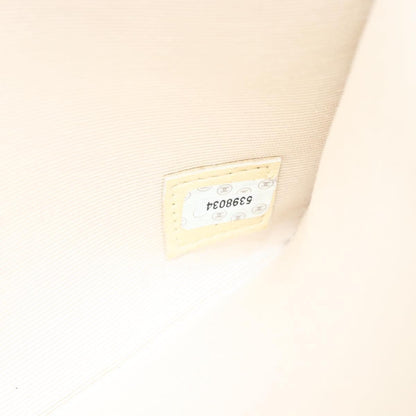 Chanel CC Pochette Quilted Caviar, BEIGE, LEATHER, Clutche & pouche