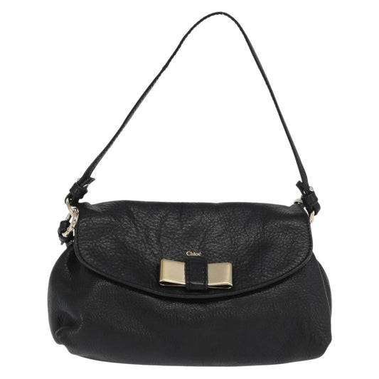 Chloe Lily Shoulder bag Leather, BLACK, LEATHER, Shoulder bag