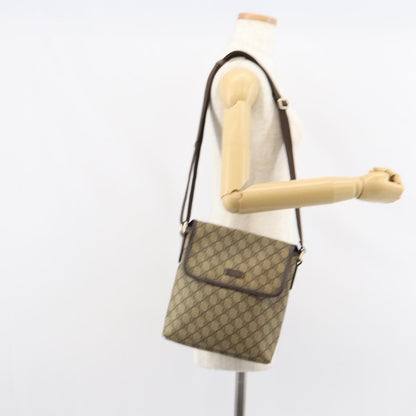 Gucci Flap Messenger GG Coated Canvas, BEIGE, PVC, Shoulder bag