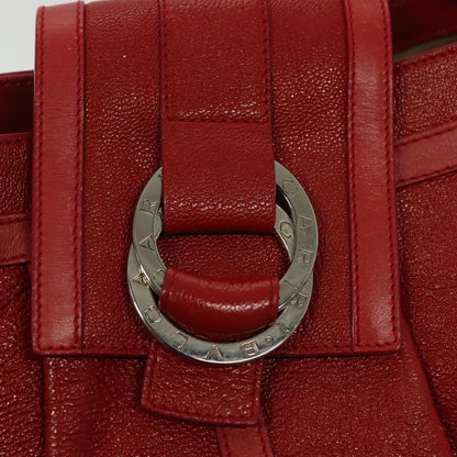 Bvlgari Chandra Top Handle Bag Leather, RED, LEATHER, Shoulder bag