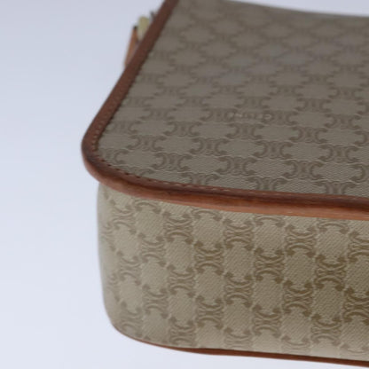 Celine Vintage Macadam Shoulder Bag Canvas, BEIGE, CANVAS, Shoulder bag