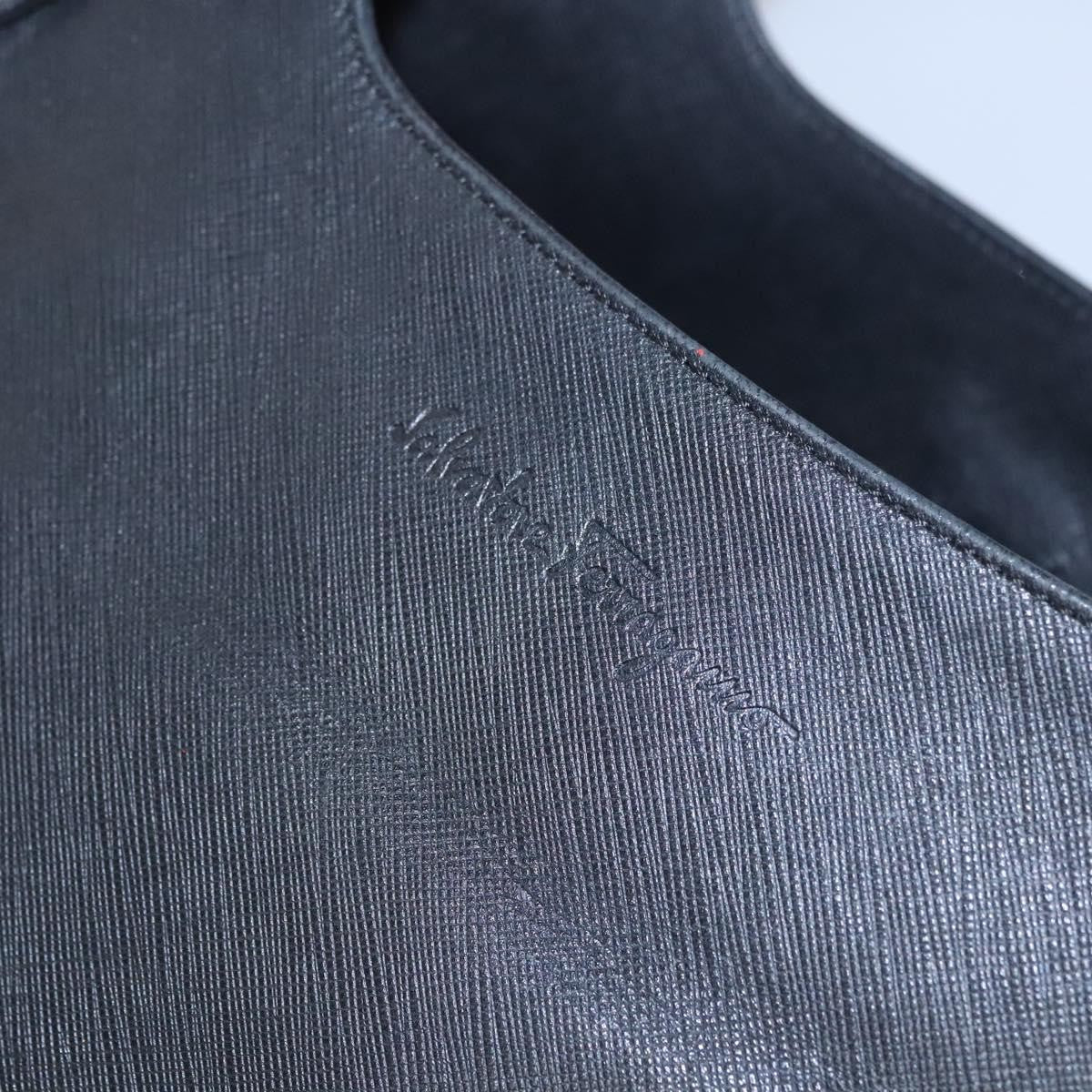 Salvatore Ferragamo Gancini Shoulder Bag Leather, BLACK, LEATHER, Shoulder bag