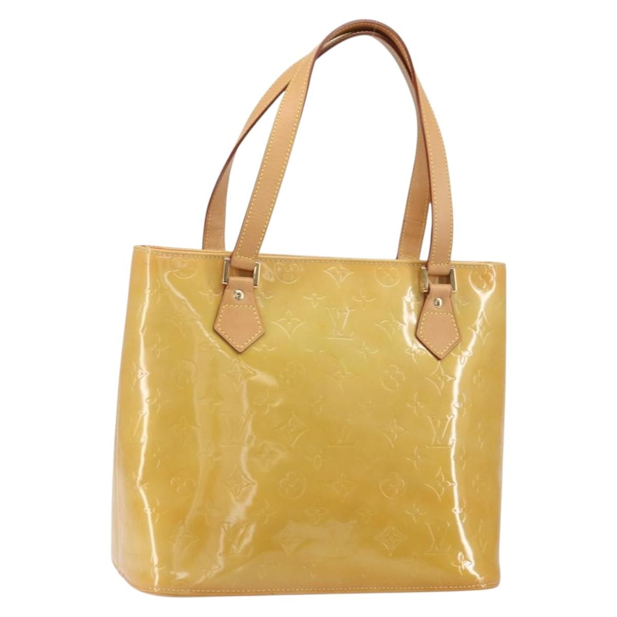 Louis Vuitton Houston Handbag Monogram Vernis, BEIGE, PATENT_LEATHER, Handbag