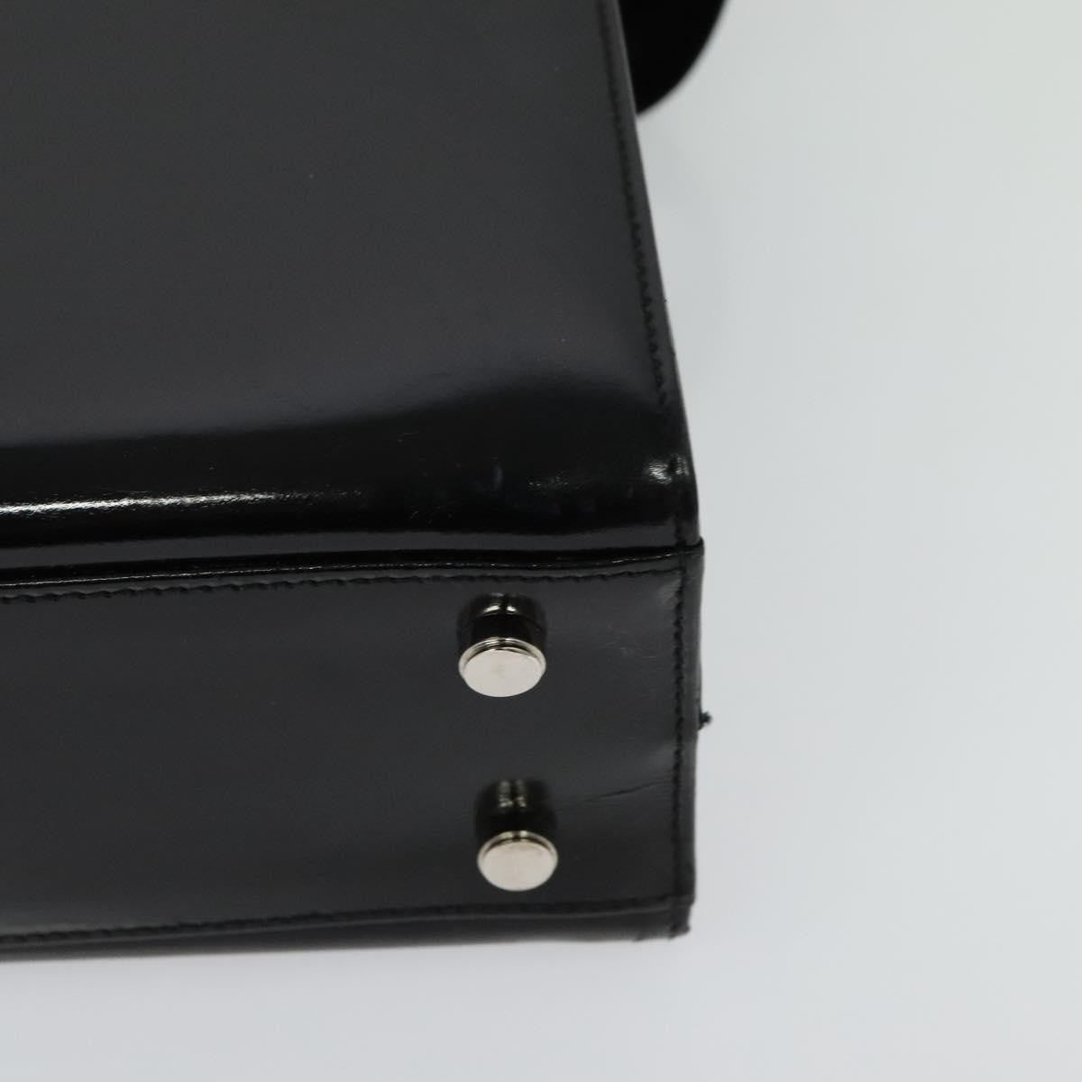 Salvatore Ferragamo Gancini handbag Patent leather, BLACK, PATENT_LEATHER, Handbag