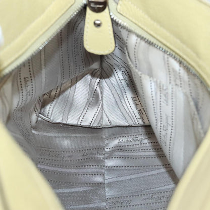 Salvatore Ferragamo Gancini handbag Leather, YELLOW, LEATHER, Handbag