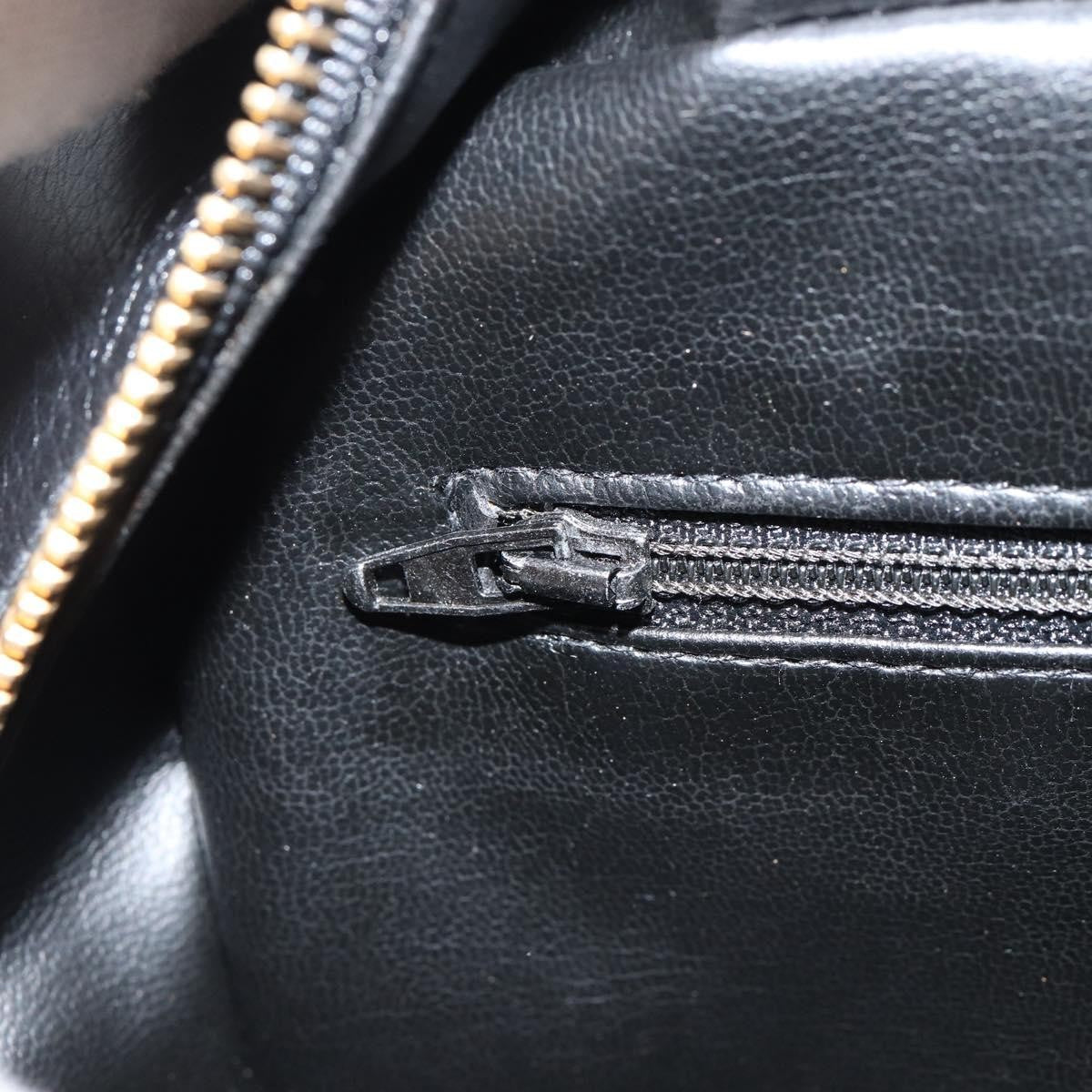 Chanel Vintage Toiletry Pouch Lambskin, BLACK, LEATHER, Clutche & pouche