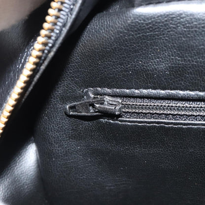 Chanel Vintage Toiletry Pouch Lambskin, BLACK, LEATHER, Clutche & pouche