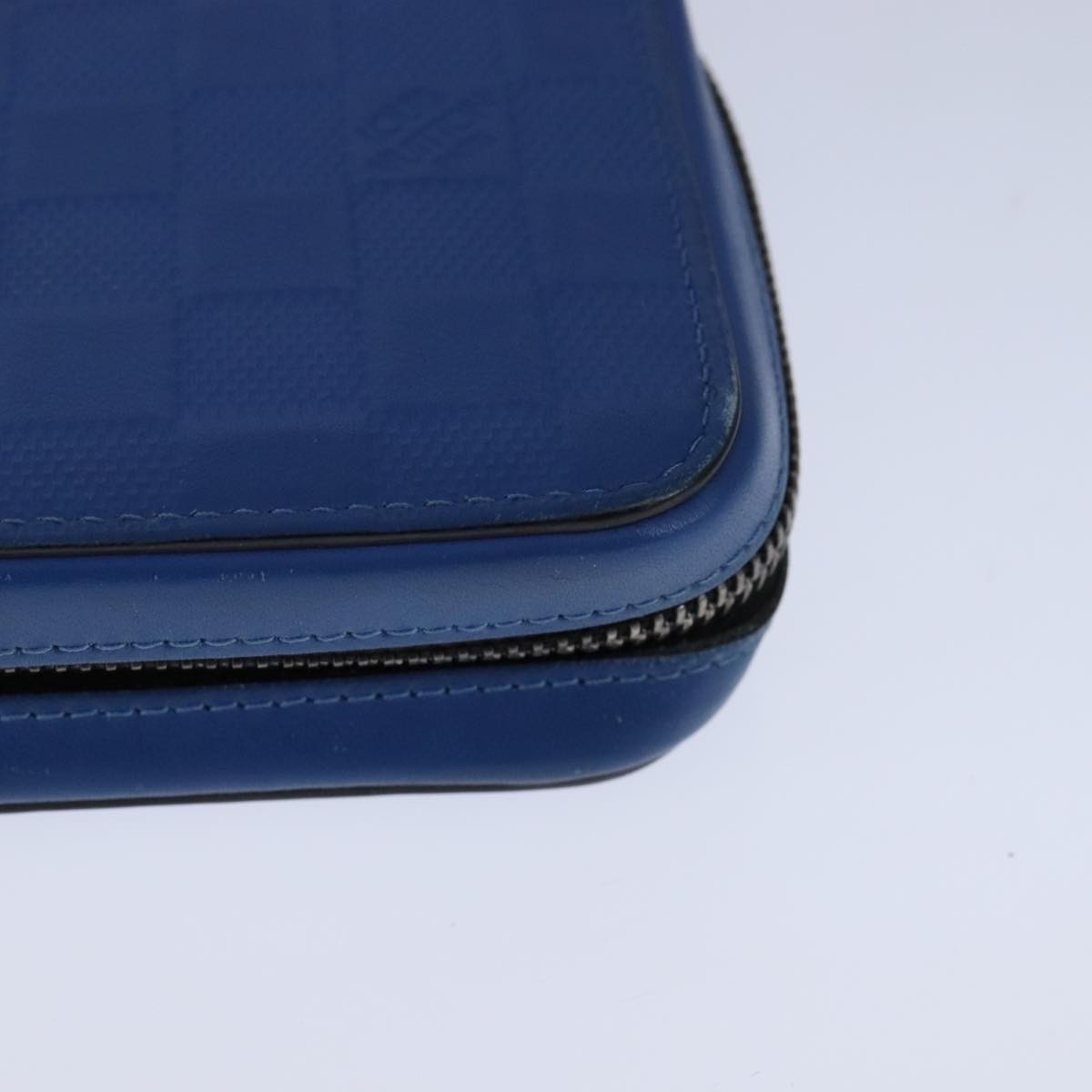 Louis Vuitton Organiser Atholl Leather, BLUE, LEATHER, Wallets