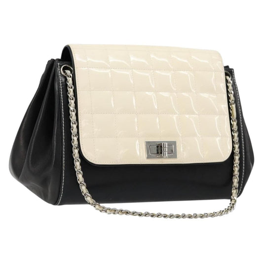 Chanel Chocolate Bar Accordion Reissue Flap Bag Quilted Lambskin, Black, Leather, Handbag