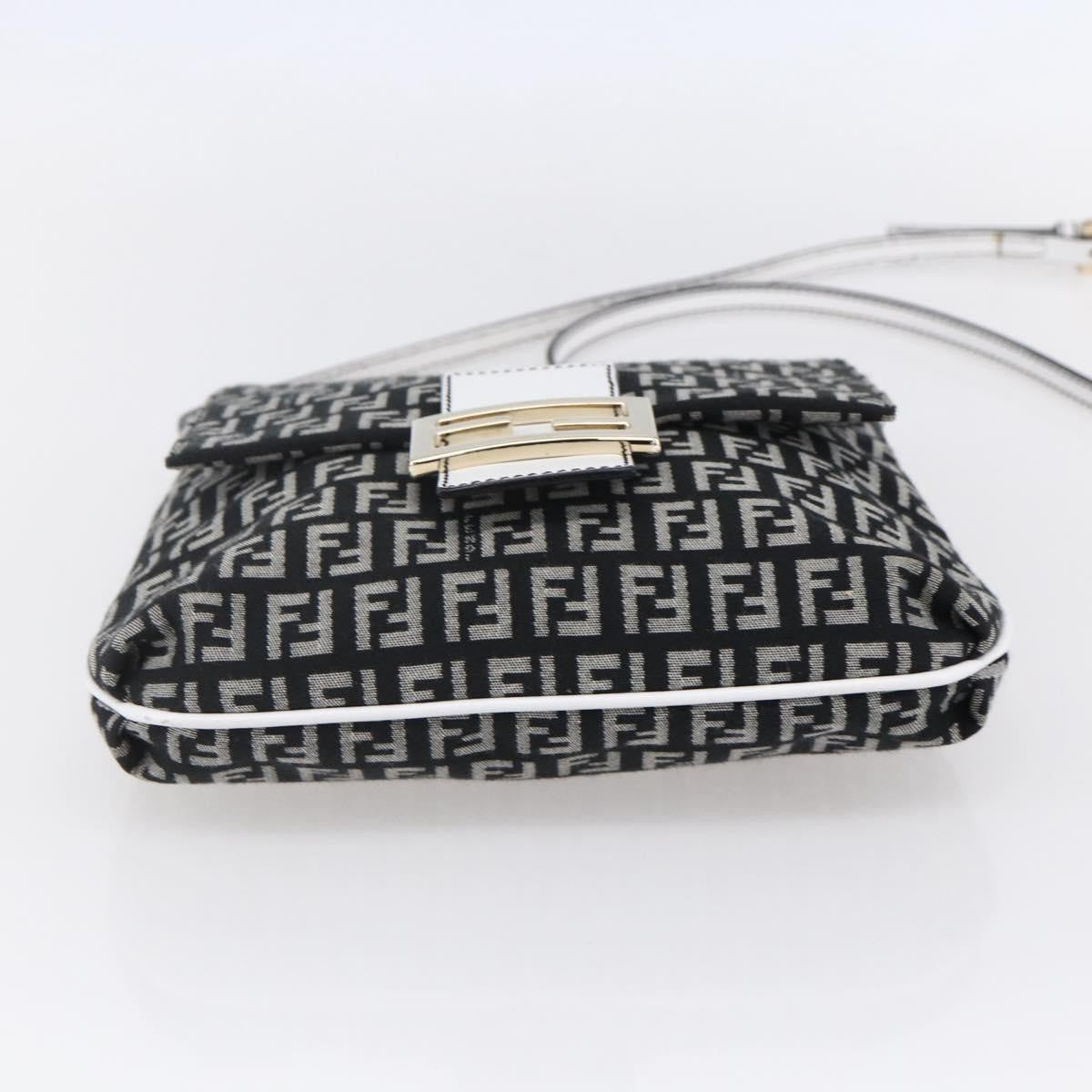 Fendi Vintage Flap Crossbody Bag Zucchino Canvas, BROWN, CANVAS, Shoulder bag