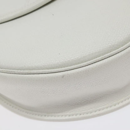Christian Dior Flap Shoulder Bag Leather, WHITE, LEATHER, Shoulder bag