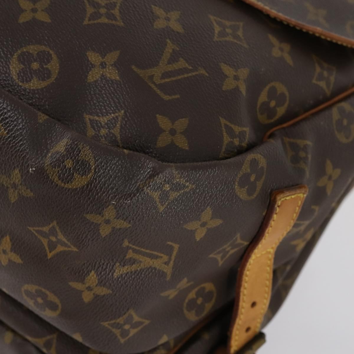 Louis Vuitton Saumur Handbag Monogram Canvas, BROWN, CANVAS, Shoulder bag