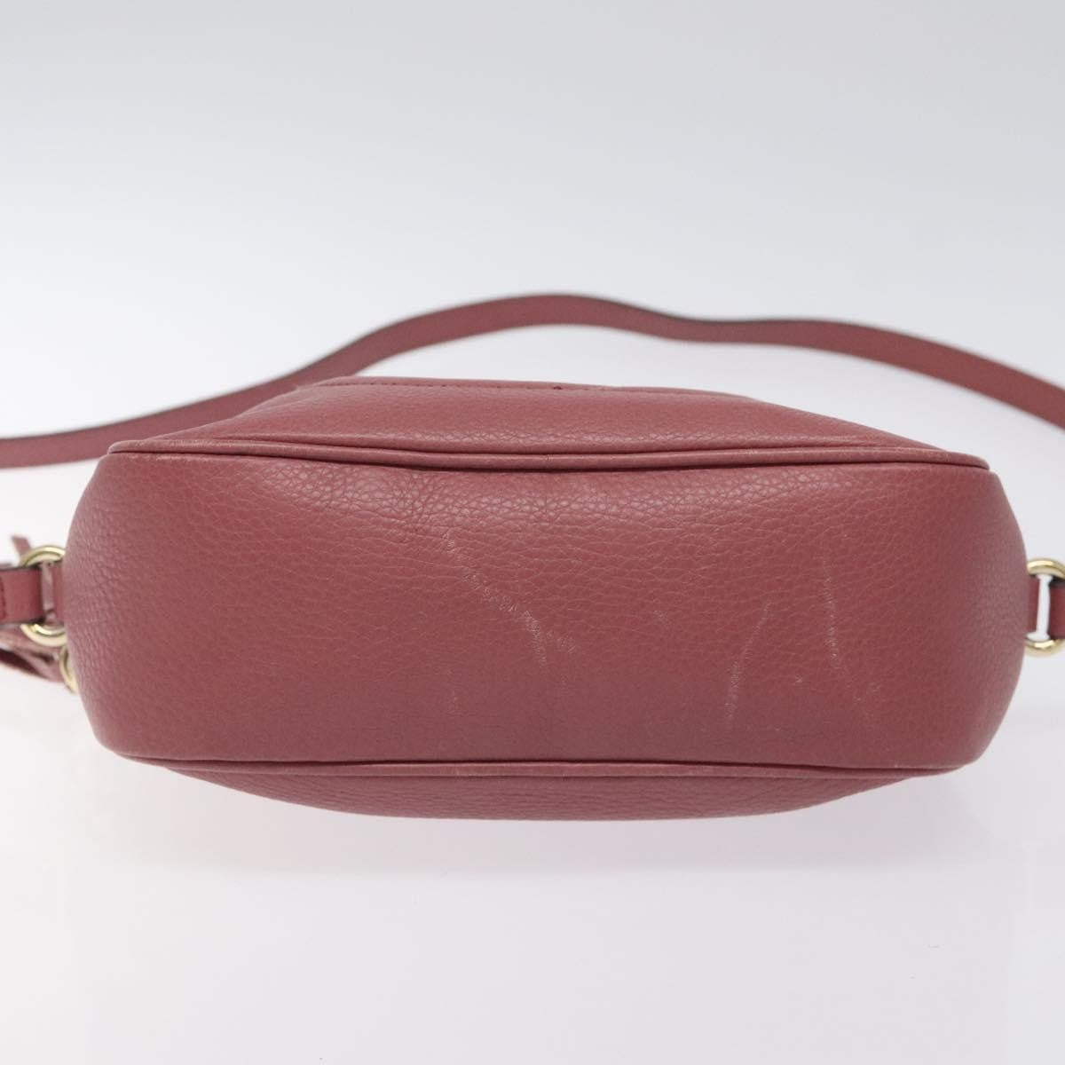 Gucci Soho Disco Crossbody Bag Leather, PINK, LEATHER, Shoulder bag