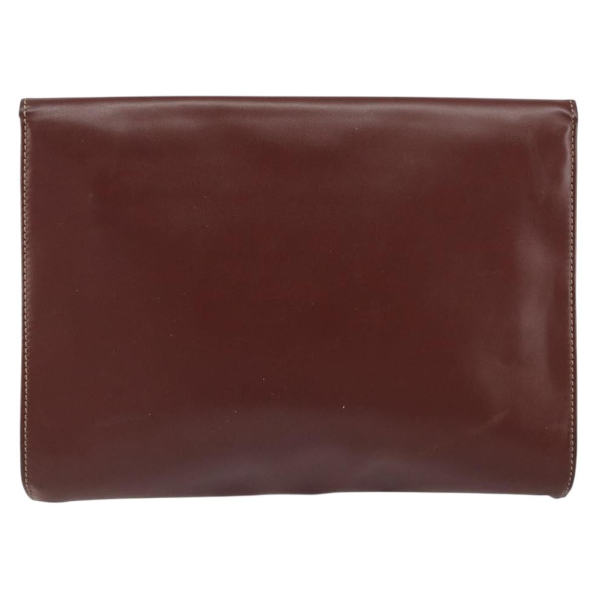 cartier Must de Cartier Clutch bag Leather, BURGUNDY, LEATHER, Clutche & pouche
