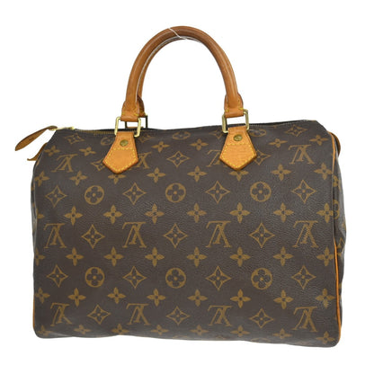 Louis Vuitton Speedy Handbag Monogram Canvas, Brown, Canvas, Handbag