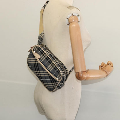 Burberry Waist Bag Vintage Check Canvas, BLUE, CANVAS, Shoulder bag