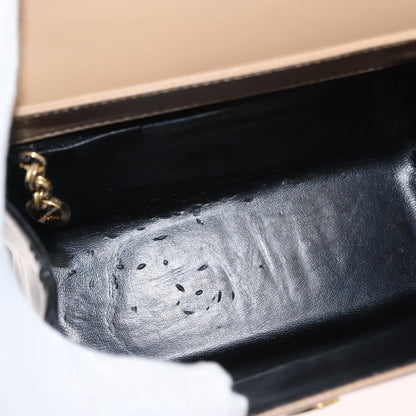 Salvatore Ferragamo Chain Flap Shoulder Bag Leather, BEIGE, LEATHER, Shoulder bag