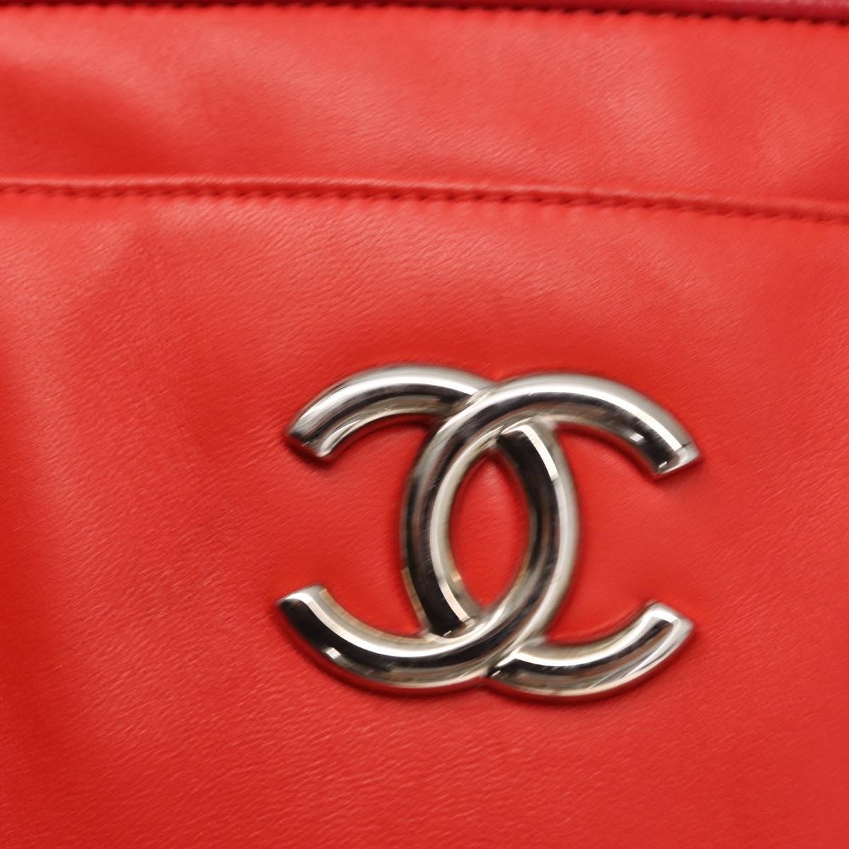 Chanel Cerf Executive Tote Leather, RED, LEATHER, Tote bag