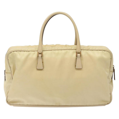Prada Vintage Zip Handbag Tessuto, BEIGE, NYLON, Handbag