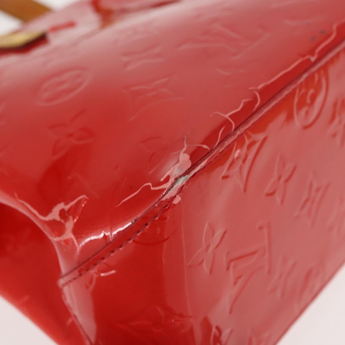 Louis Vuitton Reade Handbag Monogram Vernis, RED, PATENT_LEATHER, Handbag