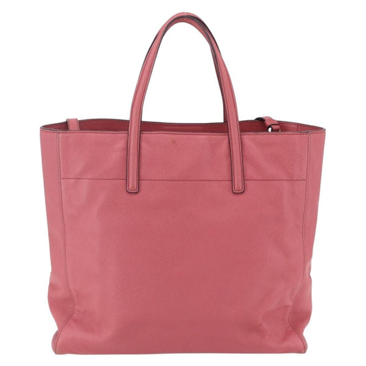 Prada Convertible Soft Shopping Tote Saffiano Leather, PINK, LEATHER, Tote bag