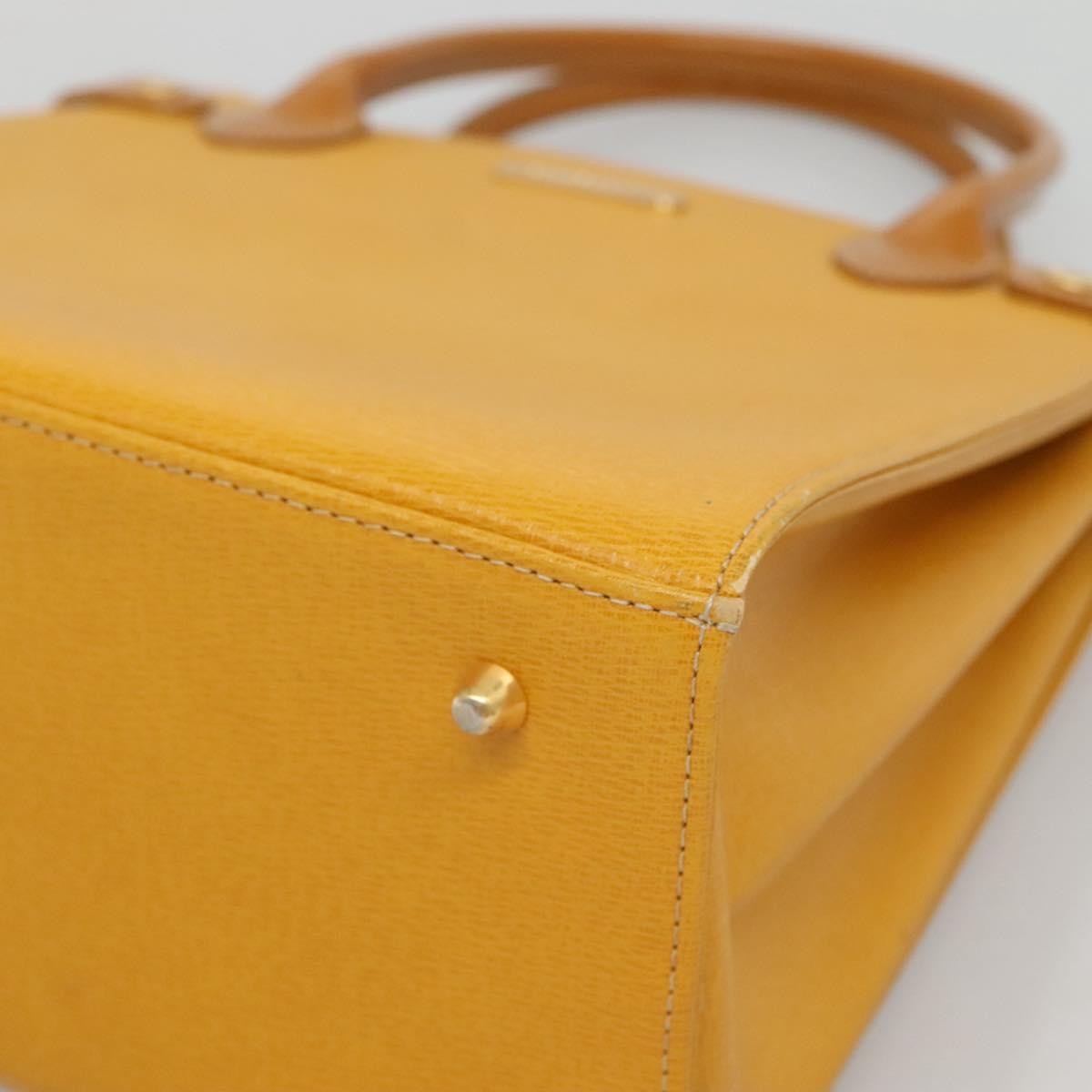 Burberry Vintage Handbag Leather, YELLOW, LEATHER, Handbag