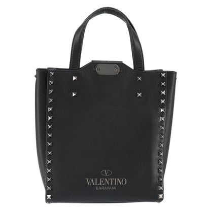 Valentino Garavani Rockstud Tote Rigid Leather, BLACK, LEATHER, Handbag