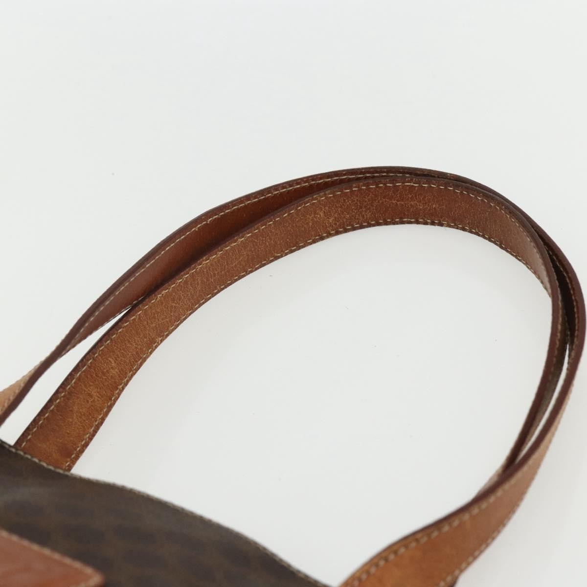 Celine Vintage Macadam Tote bag Canvas and Leather, BROWN, CANVAS, Tote bag