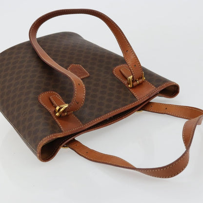 Celine Vintage Macadam Tote bag Canvas and Leather, Brown, Canvas, Tote Bag