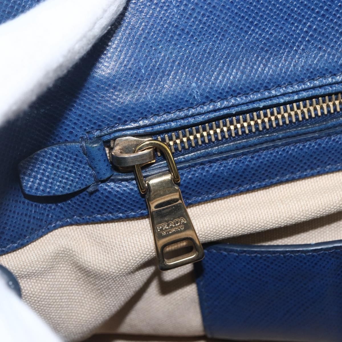 Prada Cuir Frame Convertible Tote Canvas and Saffiano Leather, BEIGE, CANVAS, Tote bag