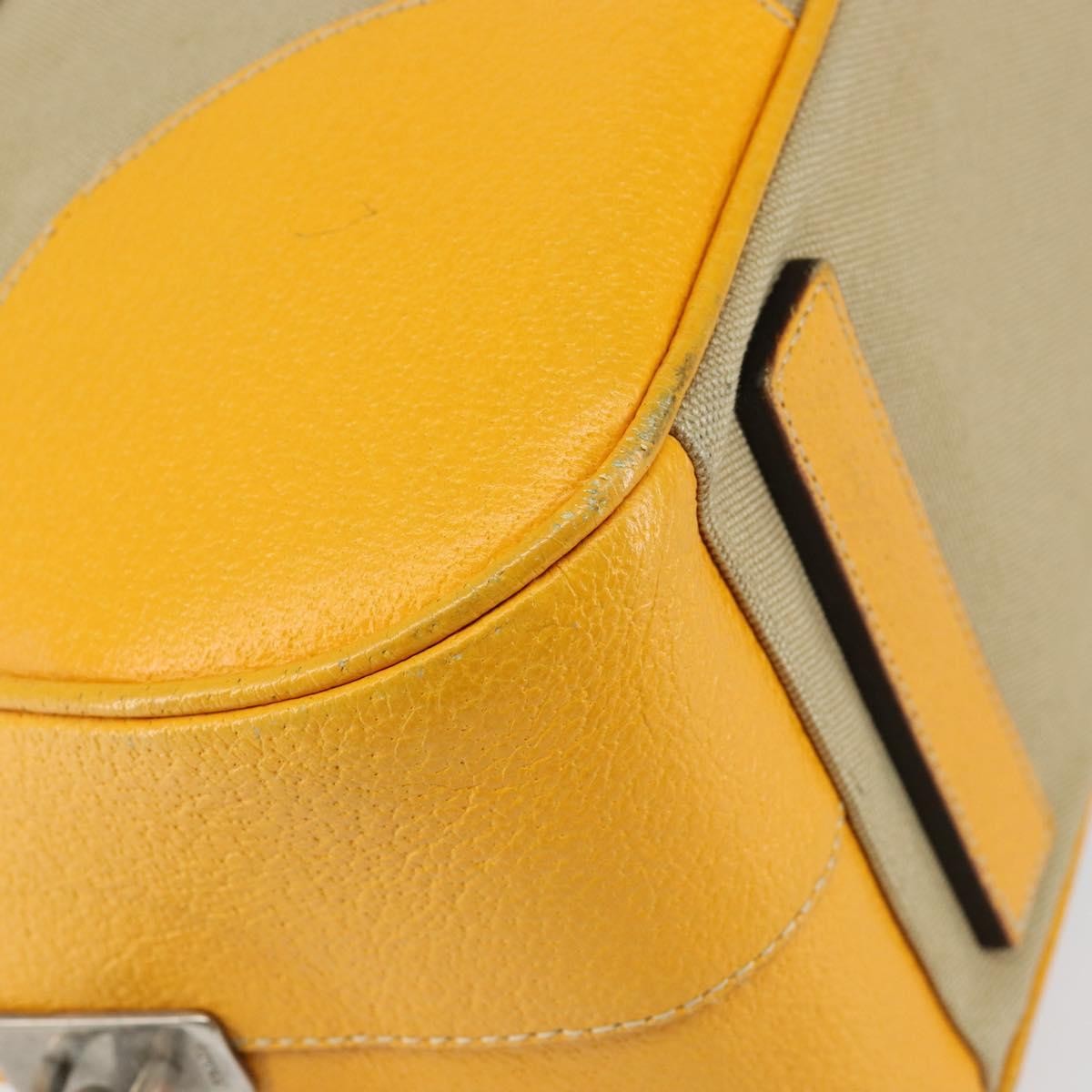 Prada Bowler Bag Canvas with Leather, BEIGE, CANVAS, Handbag