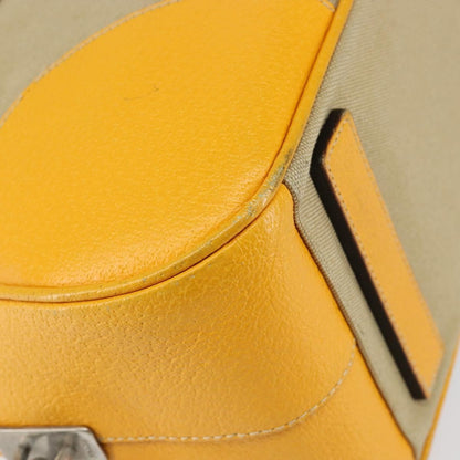 Prada Bowler Bag Canvas with Leather, BEIGE, CANVAS, Handbag