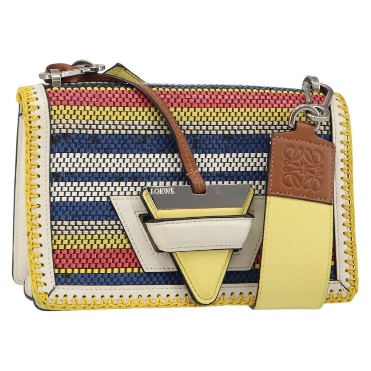 Loewe Barcelona Shoulder Bag Leather, MULTICOLOUR, LEATHER, Shoulder bag