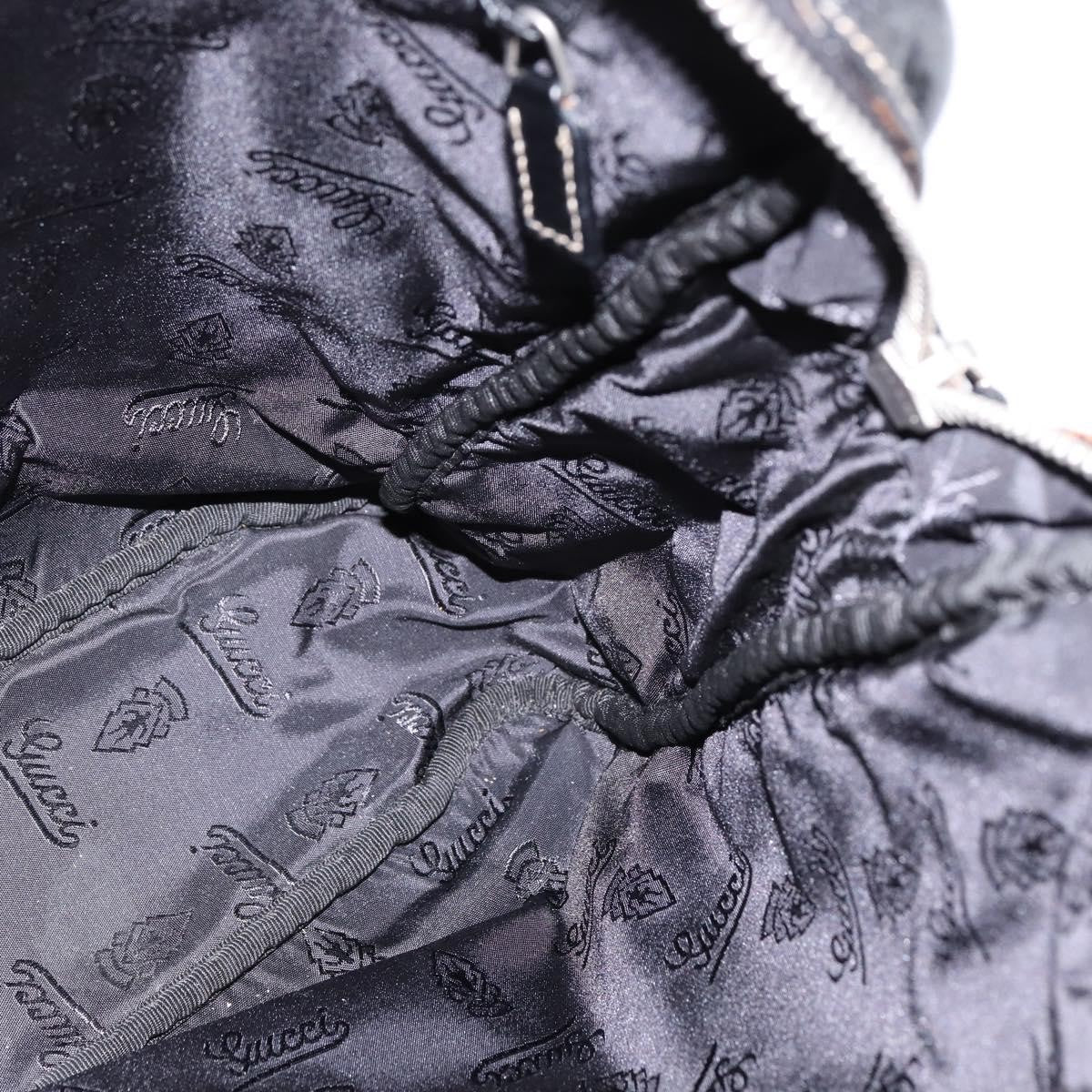 Gucci Front Zip Messenger Leather, BLACK, LEATHER, Shoulder bag