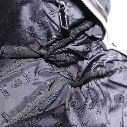 Gucci Front Zip Messenger Leather, BLACK, LEATHER, Shoulder bag