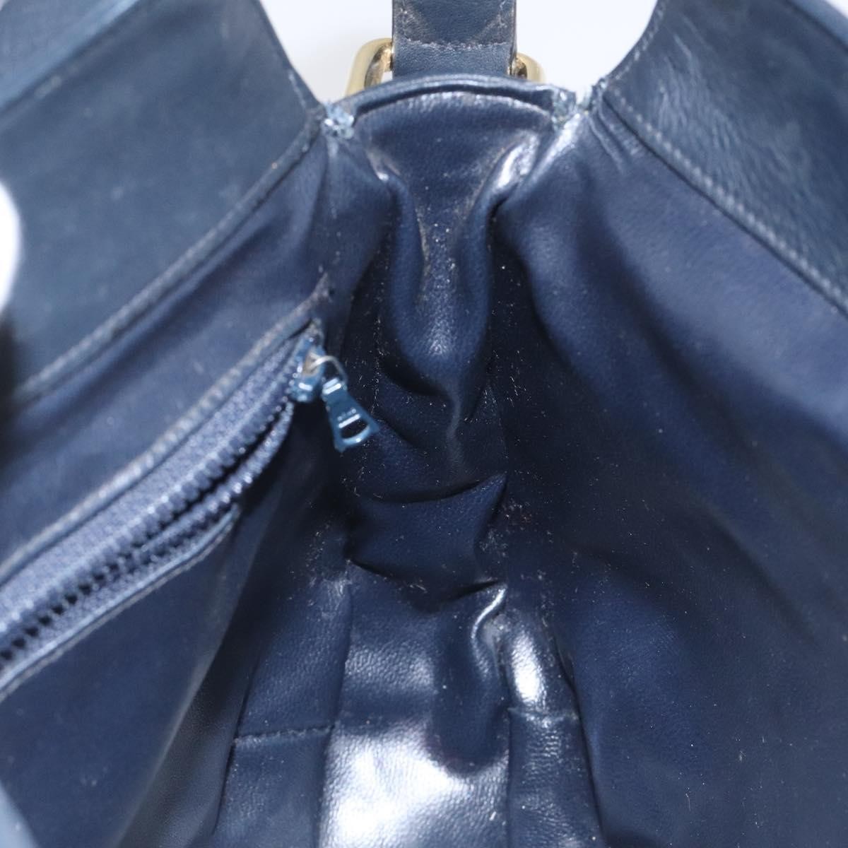 Celine Vintage Macadam Shoulder Bag Canvas and Leather, BLACK, CANVAS, Shoulder bag