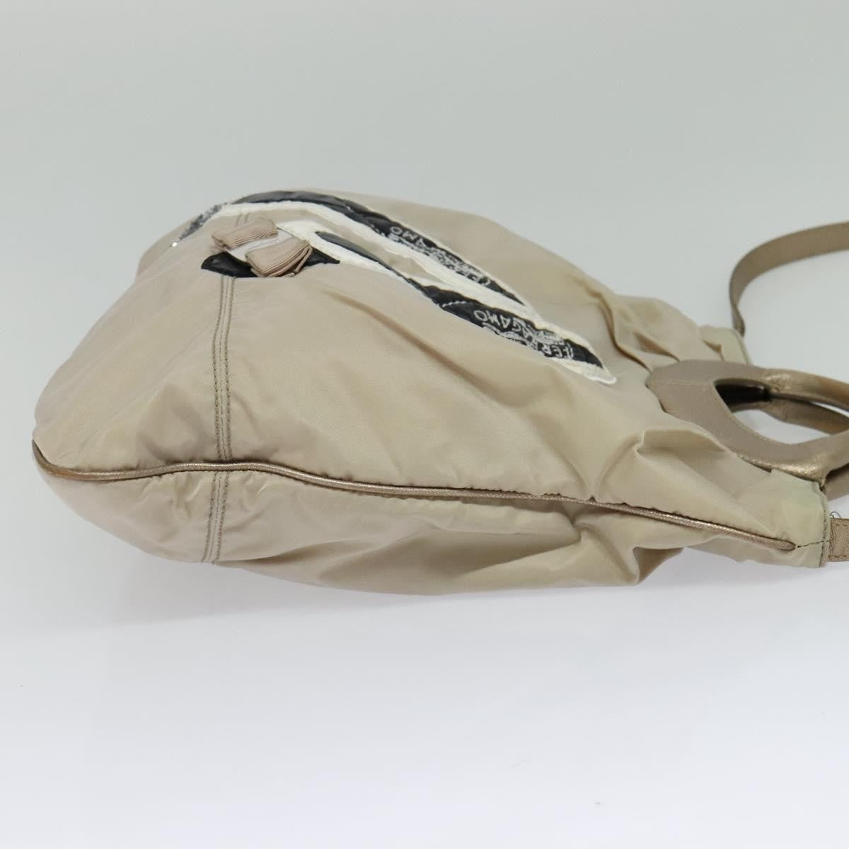 Salvatore Ferragamo Vala tote Nylon, BEIGE, NYLON, Tote bag