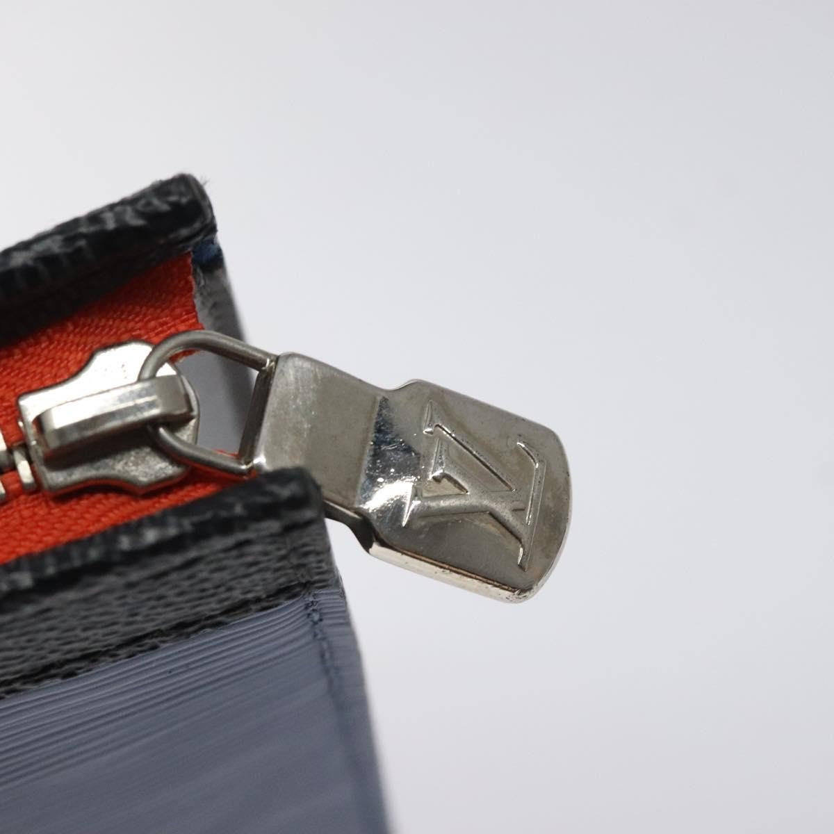 Louis Vuitton Pochette Voyage Epi Leather with Damier Graphite, BLUE, LEATHER, Clutche & pouche