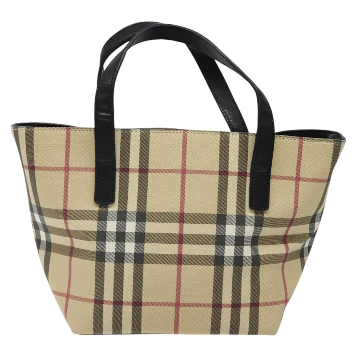 Burberry Nova Check Tote canvas check pattern, BEIGE, CANVAS, Tote bag