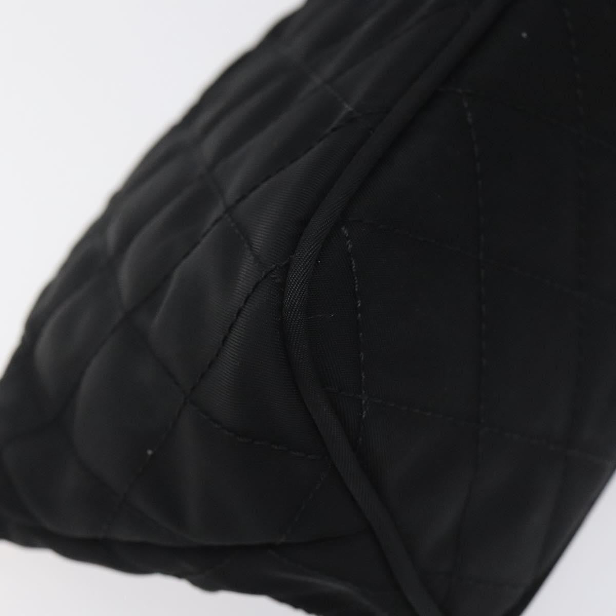 Prada Vintage Pouch Embroidery Nylon, BLACK, NYLON, Clutche & pouche