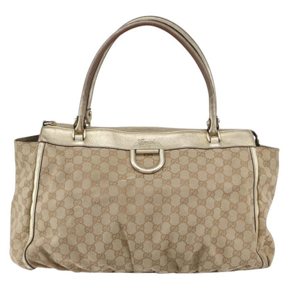 Gucci D-Ring Shoulder Bag GG Canvas, BEIGE, CANVAS, Tote bag
