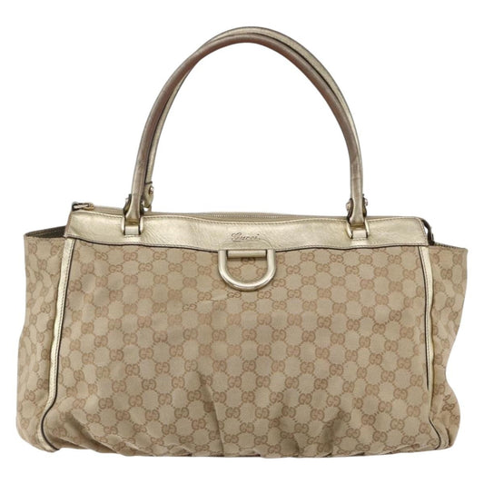 Gucci D-Ring Shoulder Bag GG Canvas, BEIGE, CANVAS, Tote bag