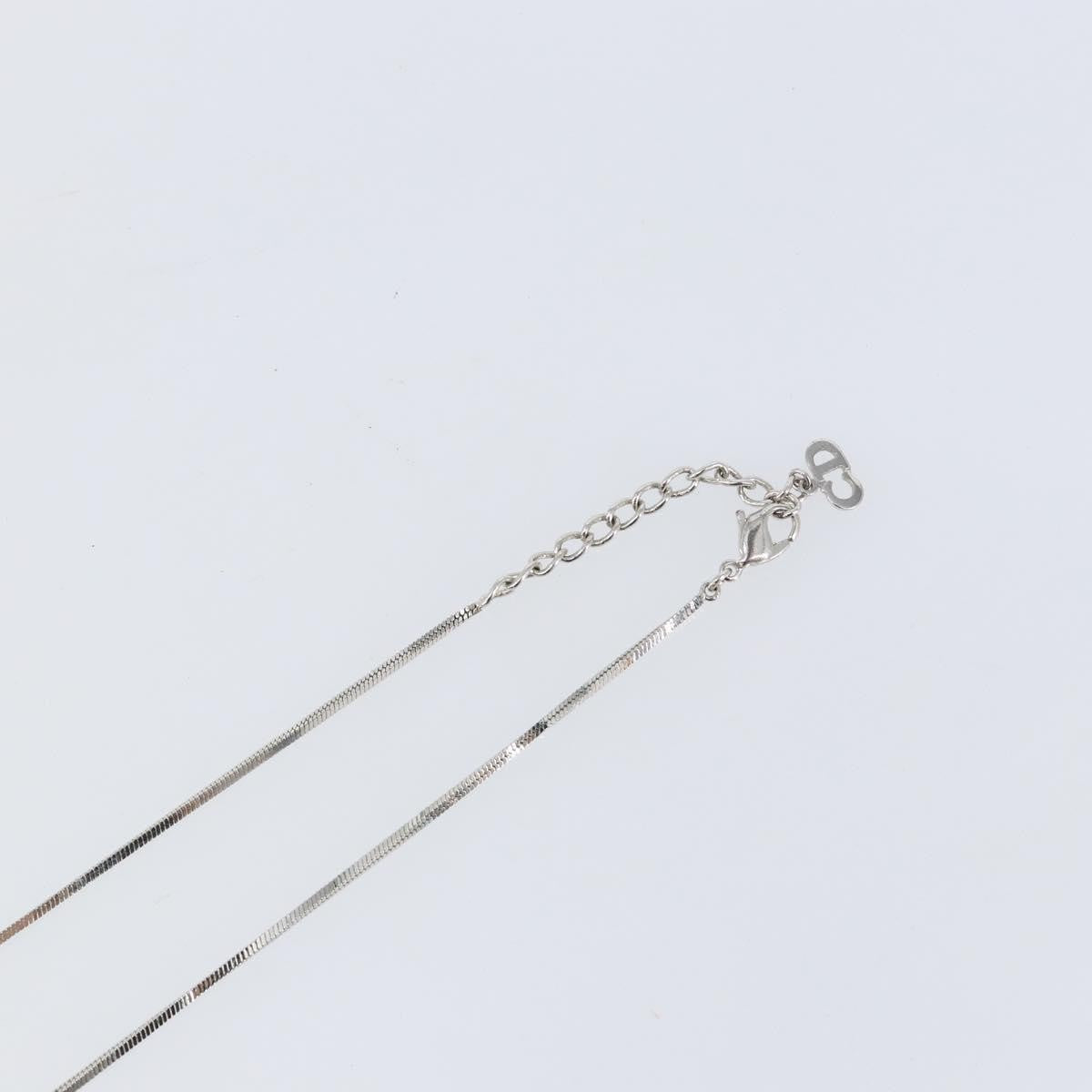 Christian Dior Trotter Motif Necklace Engraved Metal, SILVER, METAL, Necklace